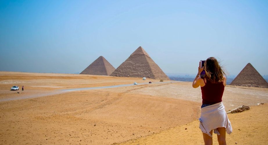 Vakantiekiekje van de piramides Vakantiekiekje van de piramides